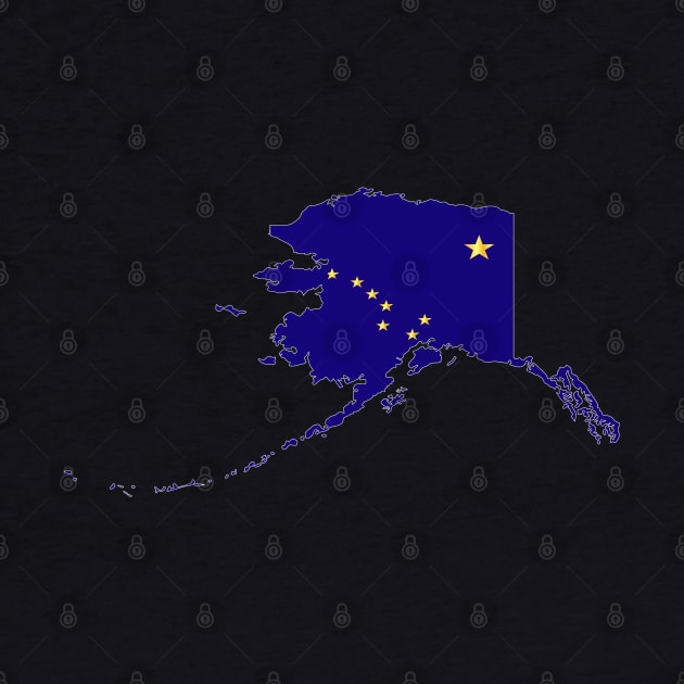 Alaska Map & Flag by twix123844